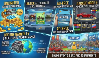 features of hill climb racing